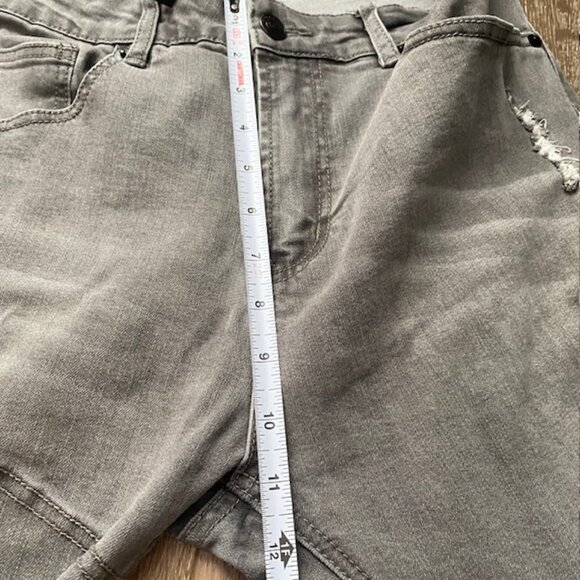 Young and Reckless Y&R Men's Ripped Jeans Size 34 Gray stretch 5 pocket - Picture 7 of 16